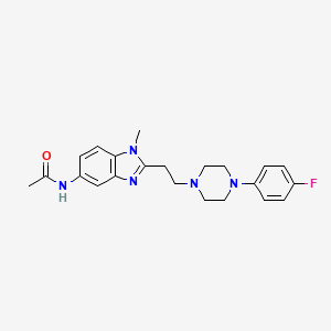 molecular formula C22H26FN5O B4435249 N-(2-{2-[4-(4-fluorophenyl)-1-piperazinyl]ethyl}-1-methyl-1H-benzimidazol-5-yl)acetamide 
