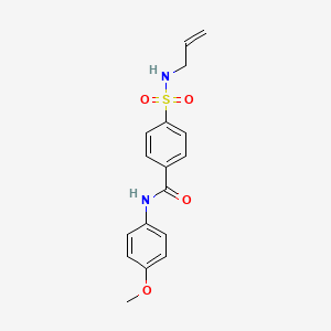 molecular formula C17H18N2O4S B4435250 4-[(allylamino)sulfonyl]-N-(4-methoxyphenyl)benzamide 