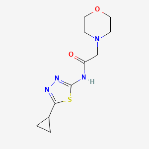 molecular formula C11H16N4O2S B4435252 N-(5-cyclopropyl-1,3,4-thiadiazol-2-yl)-2-(4-morpholinyl)acetamide 