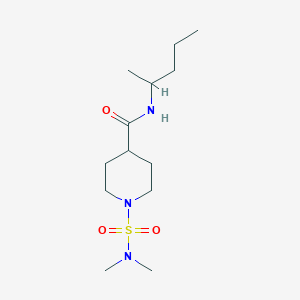 molecular formula C13H27N3O3S B4435255 1-[(dimethylamino)sulfonyl]-N-(1-methylbutyl)-4-piperidinecarboxamide 