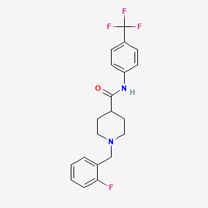 molecular formula C20H20F4N2O B4435265 1-(2-fluorobenzyl)-N-[4-(trifluoromethyl)phenyl]-4-piperidinecarboxamide 