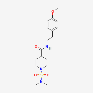 molecular formula C17H27N3O4S B4435293 1-[(dimethylamino)sulfonyl]-N-[2-(4-methoxyphenyl)ethyl]-4-piperidinecarboxamide 