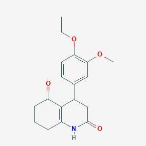 molecular formula C18H21NO4 B4435305 4-(4-ethoxy-3-methoxyphenyl)-4,6,7,8-tetrahydro-2,5(1H,3H)-quinolinedione 