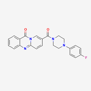 molecular formula C23H19FN4O2 B4435313 8-{[4-(4-fluorophenyl)-1-piperazinyl]carbonyl}-11H-pyrido[2,1-b]quinazolin-11-one 
