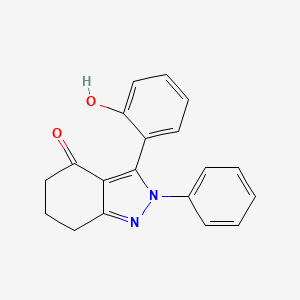 molecular formula C19H16N2O2 B4435333 3-(2-hydroxyphenyl)-2-phenyl-2,5,6,7-tetrahydro-4H-indazol-4-one 