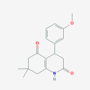 molecular formula C18H21NO3 B4435374 4-(3-methoxyphenyl)-7,7-dimethyl-4,6,7,8-tetrahydro-2,5(1H,3H)-quinolinedione 