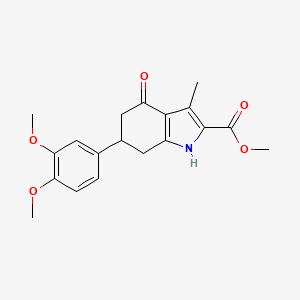molecular formula C19H21NO5 B4435376 methyl 6-(3,4-dimethoxyphenyl)-3-methyl-4-oxo-4,5,6,7-tetrahydro-1H-indole-2-carboxylate 