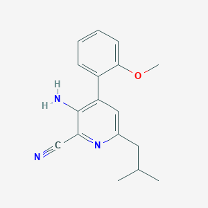 molecular formula C17H19N3O B443539 3-Amino-4-(2-methoxyphenyl)-6-(2-methylpropyl)pyridine-2-carbonitrile 