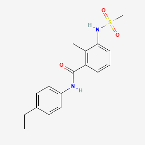 molecular formula C17H20N2O3S B4435398 N-(4-ethylphenyl)-2-methyl-3-[(methylsulfonyl)amino]benzamide 