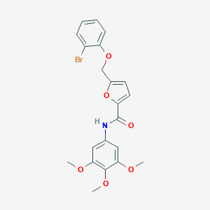 molecular formula C21H20BrNO6 B443540 5-[(2-bromophenoxy)methyl]-N-(3,4,5-trimethoxyphenyl)-2-furamide 