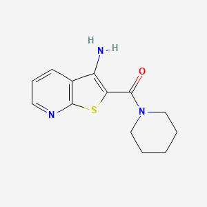 molecular formula C13H15N3OS B4435406 2-(1-piperidinylcarbonyl)thieno[2,3-b]pyridin-3-amine 