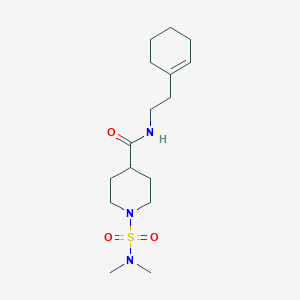 molecular formula C16H29N3O3S B4435413 N-[2-(1-cyclohexen-1-yl)ethyl]-1-[(dimethylamino)sulfonyl]-4-piperidinecarboxamide 