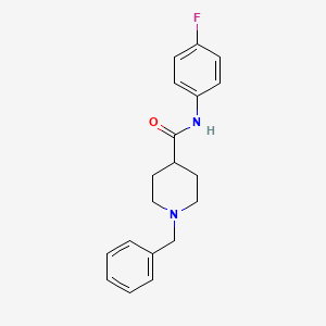 molecular formula C19H21FN2O B4435422 1-benzyl-N-(4-fluorophenyl)-4-piperidinecarboxamide 