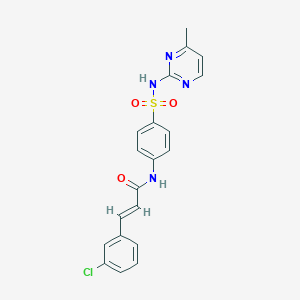 molecular formula C20H17ClN4O3S B443543 3-(3-chlorophenyl)-N-(4-{[(4-methyl-2-pyrimidinyl)amino]sulfonyl}phenyl)acrylamide 
