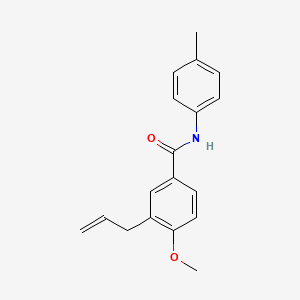 molecular formula C18H19NO2 B4435433 3-allyl-4-methoxy-N-(4-methylphenyl)benzamide 