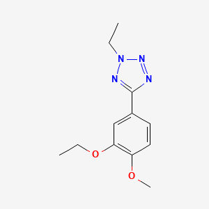 molecular formula C12H16N4O2 B4435444 5-(3-ethoxy-4-methoxyphenyl)-2-ethyl-2H-tetrazole 