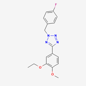 molecular formula C17H17FN4O2 B4435454 5-(3-ethoxy-4-methoxyphenyl)-2-(4-fluorobenzyl)-2H-tetrazole 