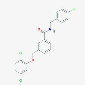 molecular formula C21H16Cl3NO2 B443546 N-(4-chlorobenzyl)-3-[(2,5-dichlorophenoxy)methyl]benzamide 