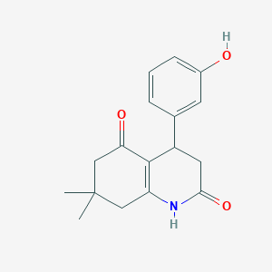 molecular formula C17H19NO3 B4435460 4-(3-hydroxyphenyl)-7,7-dimethyl-4,6,7,8-tetrahydro-2,5(1H,3H)-quinolinedione 