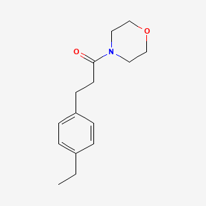 molecular formula C15H21NO2 B4435475 4-[3-(4-ethylphenyl)propanoyl]morpholine 