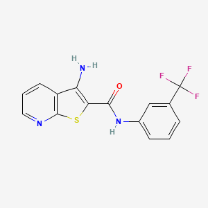 molecular formula C15H10F3N3OS B4435487 3-amino-N-[3-(trifluoromethyl)phenyl]thieno[2,3-b]pyridine-2-carboxamide 
