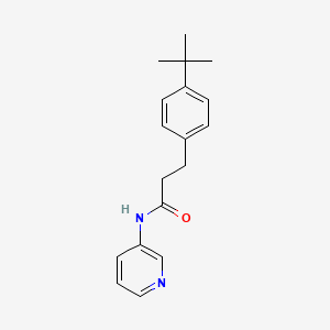 molecular formula C18H22N2O B4435494 3-(4-tert-butylphenyl)-N-3-pyridinylpropanamide 