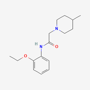 molecular formula C16H24N2O2 B4435500 N-(2-ethoxyphenyl)-2-(4-methyl-1-piperidinyl)acetamide 