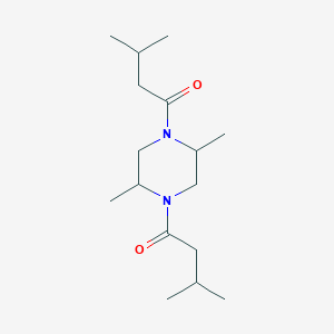 molecular formula C16H30N2O2 B443551 2,5-Dimethyl-1,4-bis(3-methylbutanoyl)piperazine 