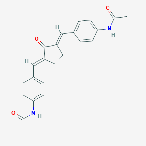 molecular formula C23H22N2O3 B443552 N-[4-({3-[4-(acetylamino)benzylidene]-2-oxocyclopentylidene}methyl)phenyl]acetamide 