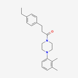 molecular formula C23H30N2O B4435522 1-(2,3-dimethylphenyl)-4-[3-(4-ethylphenyl)propanoyl]piperazine 