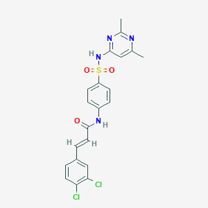 molecular formula C21H18Cl2N4O3S B443553 (2E)-3-(3,4-dichlorophenyl)-N-{4-[(2,6-dimethylpyrimidin-4-yl)sulfamoyl]phenyl}prop-2-enamide 