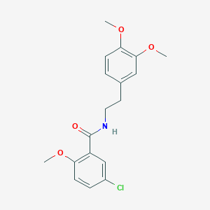 molecular formula C18H20ClNO4 B443554 5-chloro-N-[2-(3,4-dimethoxyphenyl)ethyl]-2-methoxybenzamide 