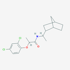 molecular formula C18H23Cl2NO2 B443555 N-(1-bicyclo[2.2.1]hept-2-ylethyl)-2-(2,4-dichlorophenoxy)propanamide 