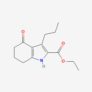 molecular formula C14H19NO3 B4435561 ethyl 4-oxo-3-propyl-4,5,6,7-tetrahydro-1H-indole-2-carboxylate 