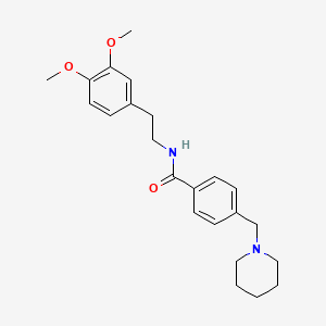 molecular formula C23H30N2O3 B4435577 N-[2-(3,4-dimethoxyphenyl)ethyl]-4-(1-piperidinylmethyl)benzamide 