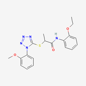 molecular formula C19H21N5O3S B4435578 N-(2-ethoxyphenyl)-2-{[1-(2-methoxyphenyl)-1H-tetrazol-5-yl]thio}propanamide 