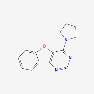 molecular formula C14H13N3O B4435599 4-(1-pyrrolidinyl)[1]benzofuro[3,2-d]pyrimidine 