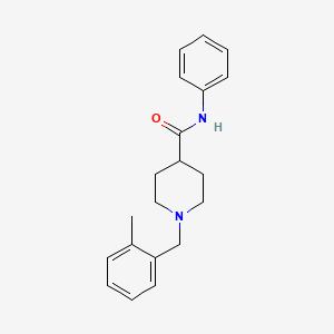 molecular formula C20H24N2O B4435605 1-(2-methylbenzyl)-N-phenyl-4-piperidinecarboxamide 
