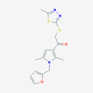 1-[1-(2-furylmethyl)-2,5-dimethyl-1H-pyrrol-3-yl]-2-[(5-methyl-1,3,4-thiadiazol-2-yl)thio]ethanone