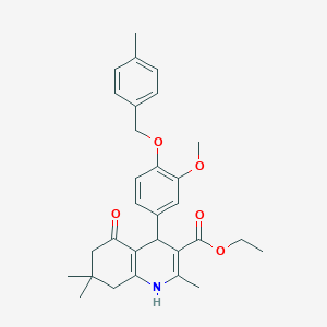 Ethyl 4-{3-methoxy-4-[(4-methylbenzyl)oxy]phenyl}-2,7,7-trimethyl-5-oxo-1,4,5,6,7,8-hexahydro-3-quinolinecarboxylate
