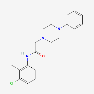 molecular formula C19H22ClN3O B4435640 N-(3-chloro-2-methylphenyl)-2-(4-phenyl-1-piperazinyl)acetamide 