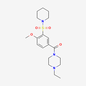 1-ethyl-4-[4-methoxy-3-(1-piperidinylsulfonyl)benzoyl]piperazine