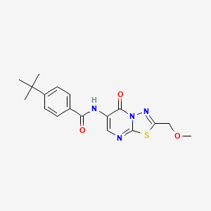 4-tert-butyl-N-[2-(methoxymethyl)-5-oxo-5H-[1,3,4]thiadiazolo[3,2-a]pyrimidin-6-yl]benzamide