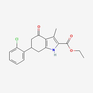 molecular formula C18H18ClNO3 B4435668 ethyl 6-(2-chlorophenyl)-3-methyl-4-oxo-4,5,6,7-tetrahydro-1H-indole-2-carboxylate 