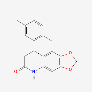 molecular formula C18H17NO3 B4435691 8-(2,5-dimethylphenyl)-7,8-dihydro[1,3]dioxolo[4,5-g]quinolin-6(5H)-one 