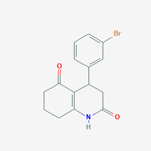 molecular formula C15H14BrNO2 B4435698 4-(3-bromophenyl)-4,6,7,8-tetrahydro-2,5(1H,3H)-quinolinedione 