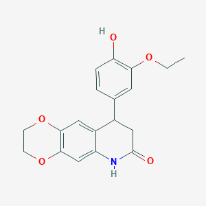 9-(3-ethoxy-4-hydroxyphenyl)-2,3,8,9-tetrahydro[1,4]dioxino[2,3-g]quinolin-7(6H)-one