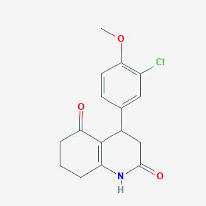 molecular formula C16H16ClNO3 B4435753 4-(3-chloro-4-methoxyphenyl)-4,6,7,8-tetrahydro-2,5(1H,3H)-quinolinedione 