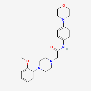 molecular formula C23H30N4O3 B4435773 2-[4-(2-methoxyphenyl)-1-piperazinyl]-N-[4-(4-morpholinyl)phenyl]acetamide 