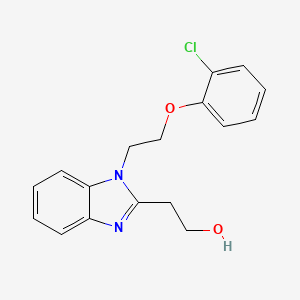 molecular formula C17H17ClN2O2 B4435804 2-{1-[2-(2-chlorophenoxy)ethyl]-1H-benzimidazol-2-yl}ethanol 
